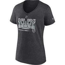 NHL Women's Los Angeles Kings Secondary Authentic Pro Grey V-Neck T-Shirt