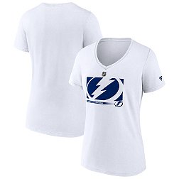 NHL Women's Tampa Bay Lightning Secondary Authentic Pro White V-Neck T-Shirt