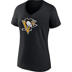 NHL Women's Pittsburgh Penguins Team Black V-Neck T-Shirt