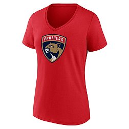 NHL Women's Florida Panthers Team Red V-Neck T-Shirt
