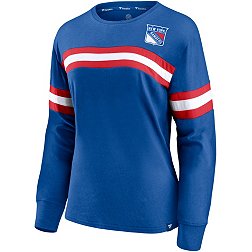 NHL Women's New York Rangers Fashion Blue V-Neck T-Shirt