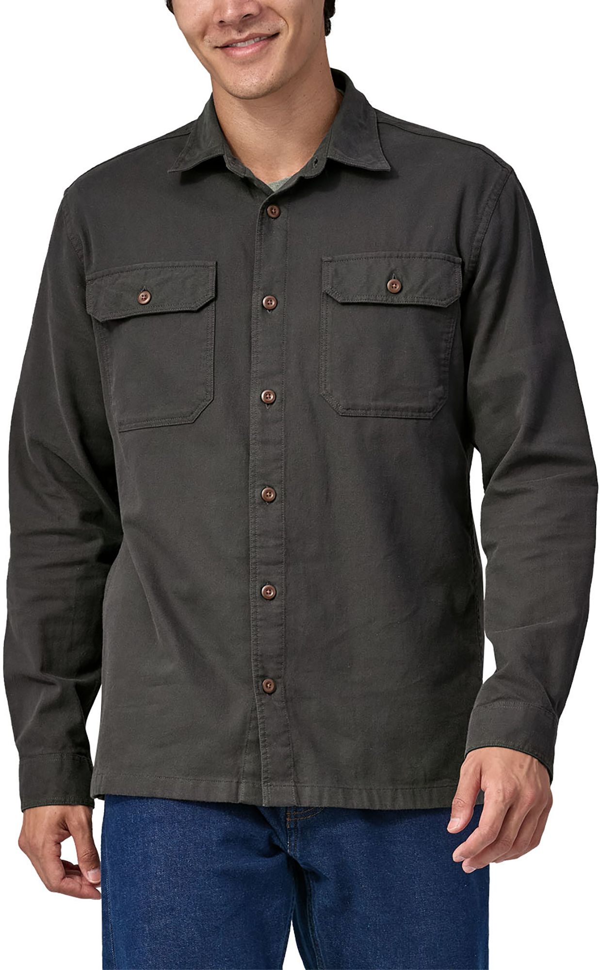 Patagonia Men's Organic Cotton Midweight Fjord Flannel Long Sleeve Shirt