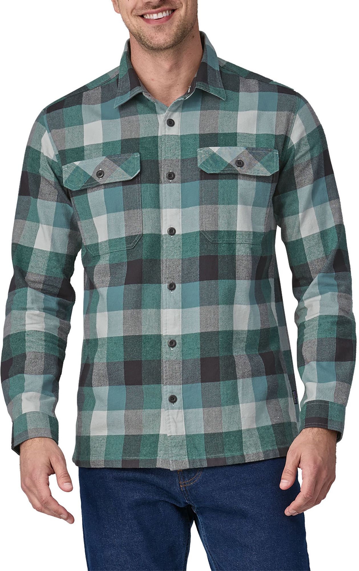 Patagonia Men's Organic Cotton Midweight Fjord Flannel Long Sleeve Shirt