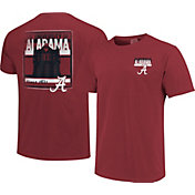 Image One Men's Alabama Crimson Tide Crimson Campus Buildings T-Shirt
