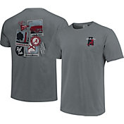 Image One Men's Alabama Crimson Tide Grey Campus Polaroids T-Shirt