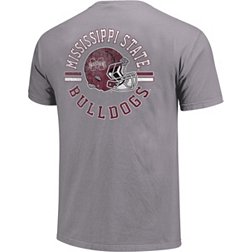 Image One Mississippi State Bulldogs Grey Helmet Arch T-Shirt