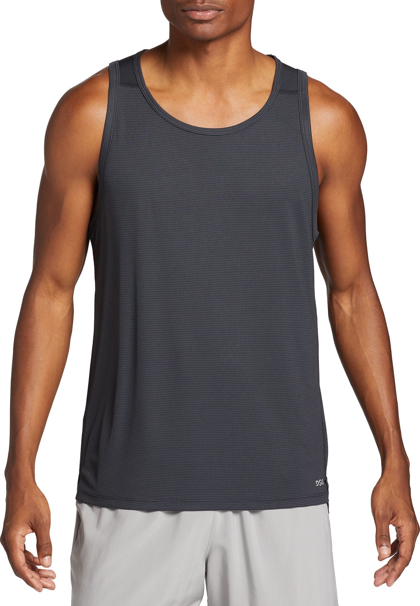 DSG Men's Stride Run Tank, XXL, Pure Black