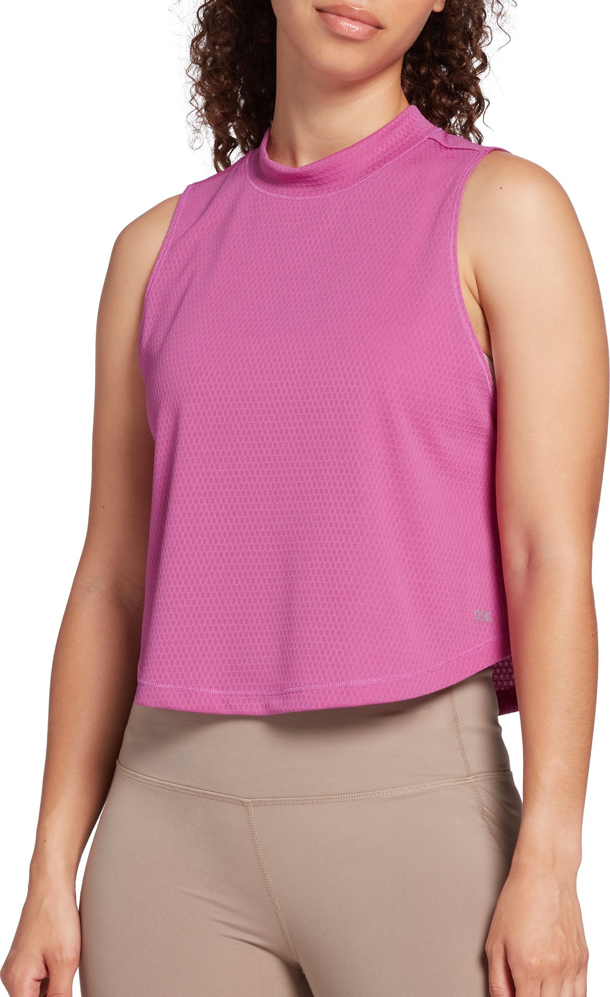 DSG Women's Mesh Mock Neck Tank Top