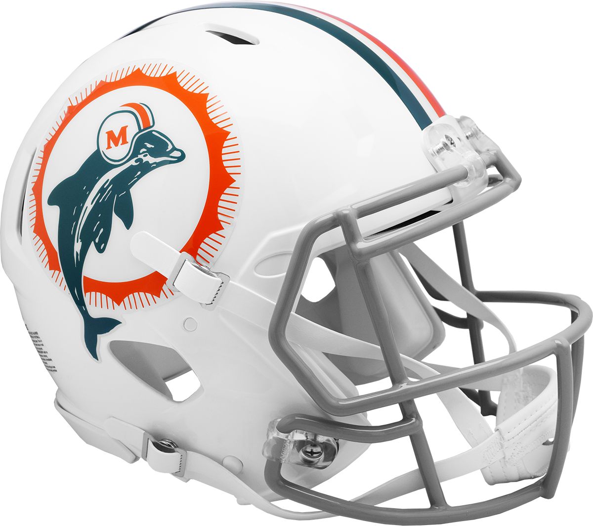 Riddell Miami Dolphins Speed Authentic 1972 Throwback Football Helmet