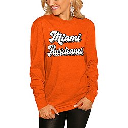 Gameday Couture Women's Miami Hurricanes Orange Script Long Sleeve T-Shirt