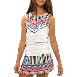 Lucky In Love Girls' Think Ink Tie Back Tank