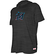Stitches Youth Miami Marlins Black Short Sleeve Pullover Hoodie