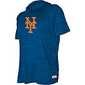 Stitches Youth New York Mets Blue Short Sleeve Pullover Hoodie