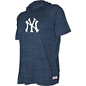 Stitches Youth New York Yankees Blue Short Sleeve Pullover Hoodie