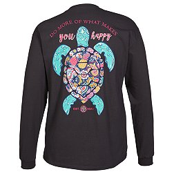 Simply Southern Women's Long Sleeve Happy Graphic T-Shirt
