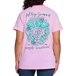 Simply Southern Women's Swimming Graphic T-Shirt
