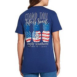 Simply Southern Women's Tall USA Graphic T-Shirt