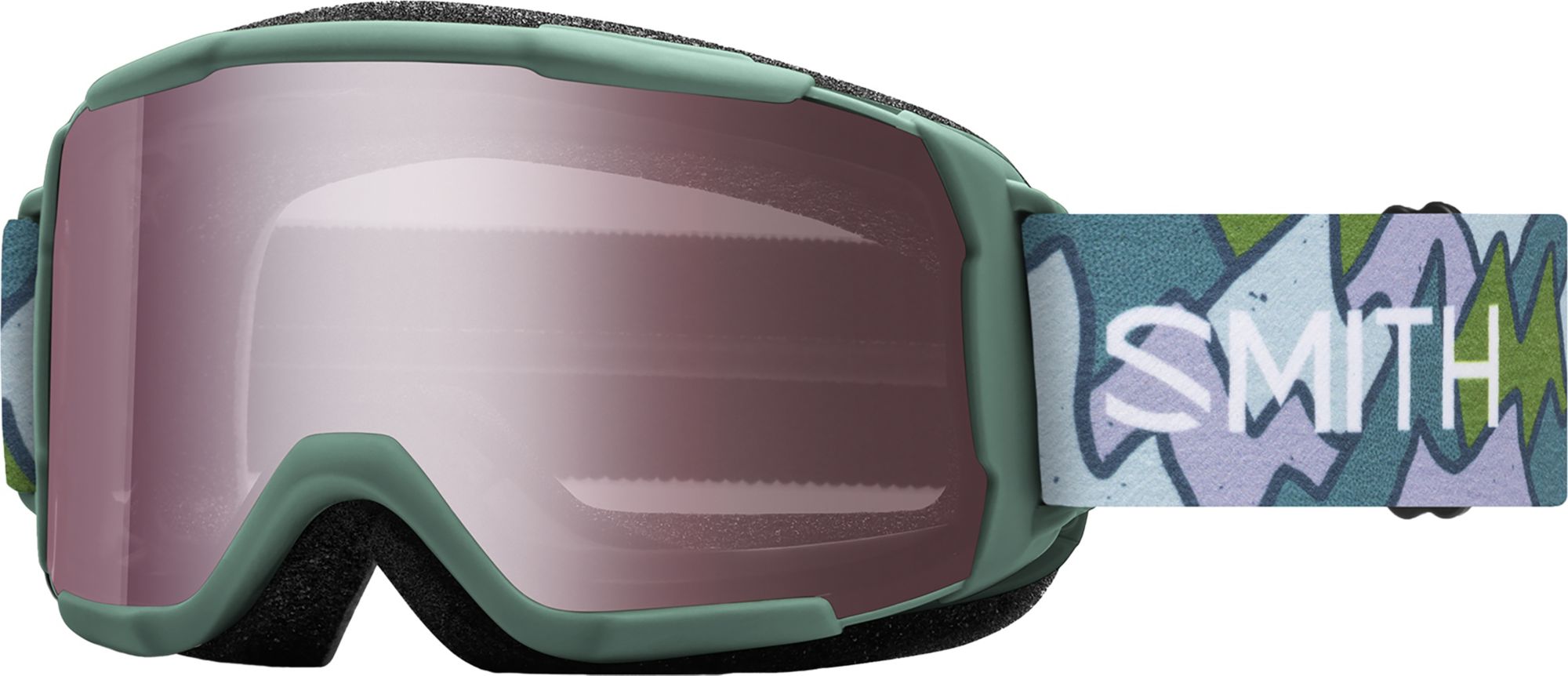 Alpine Green Peaking Strap / Rose Gold Lens