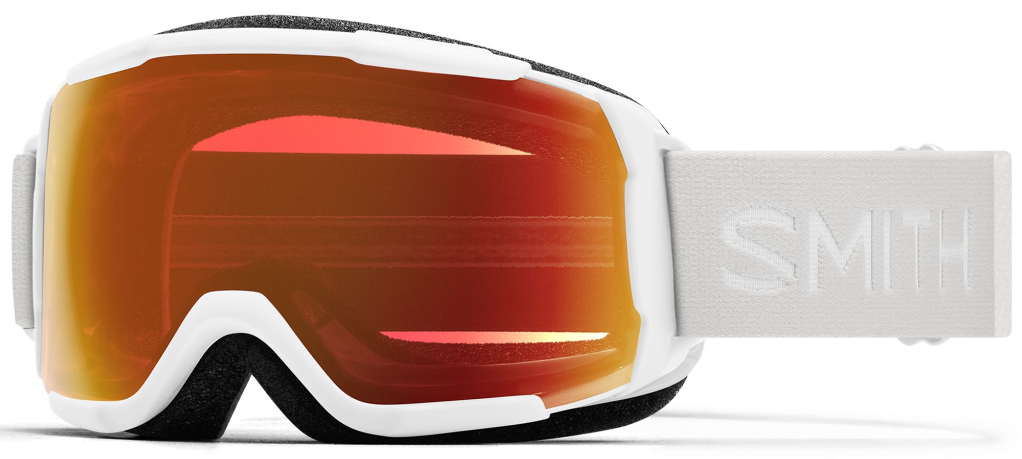 White Strap / Red Mirrored Lens