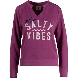 Salt Life Women's Vibin Crew Raglan Sweatshirt