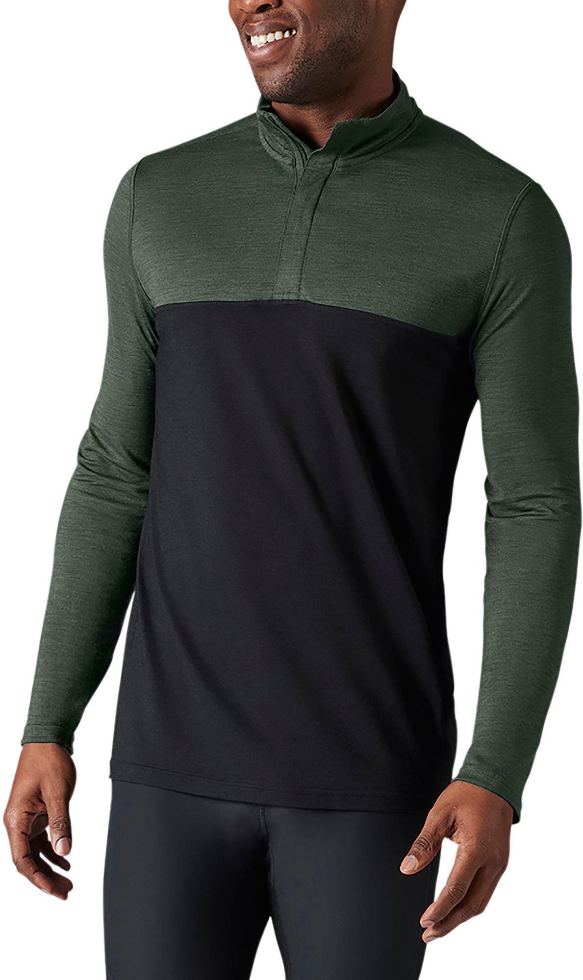 Smartwool Men's Merino Sport 150 Colorblock 1/4 Zip Baselayer Top
