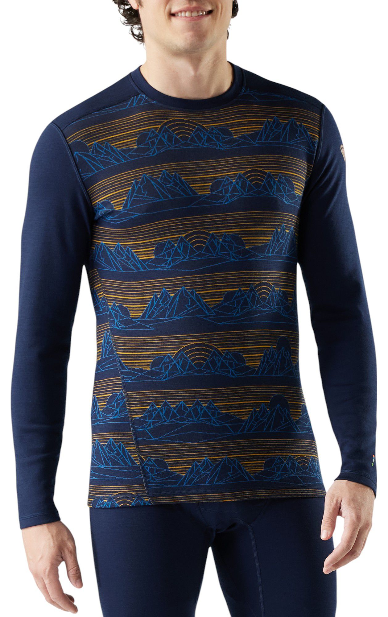 Deep Navy Geo Peaks