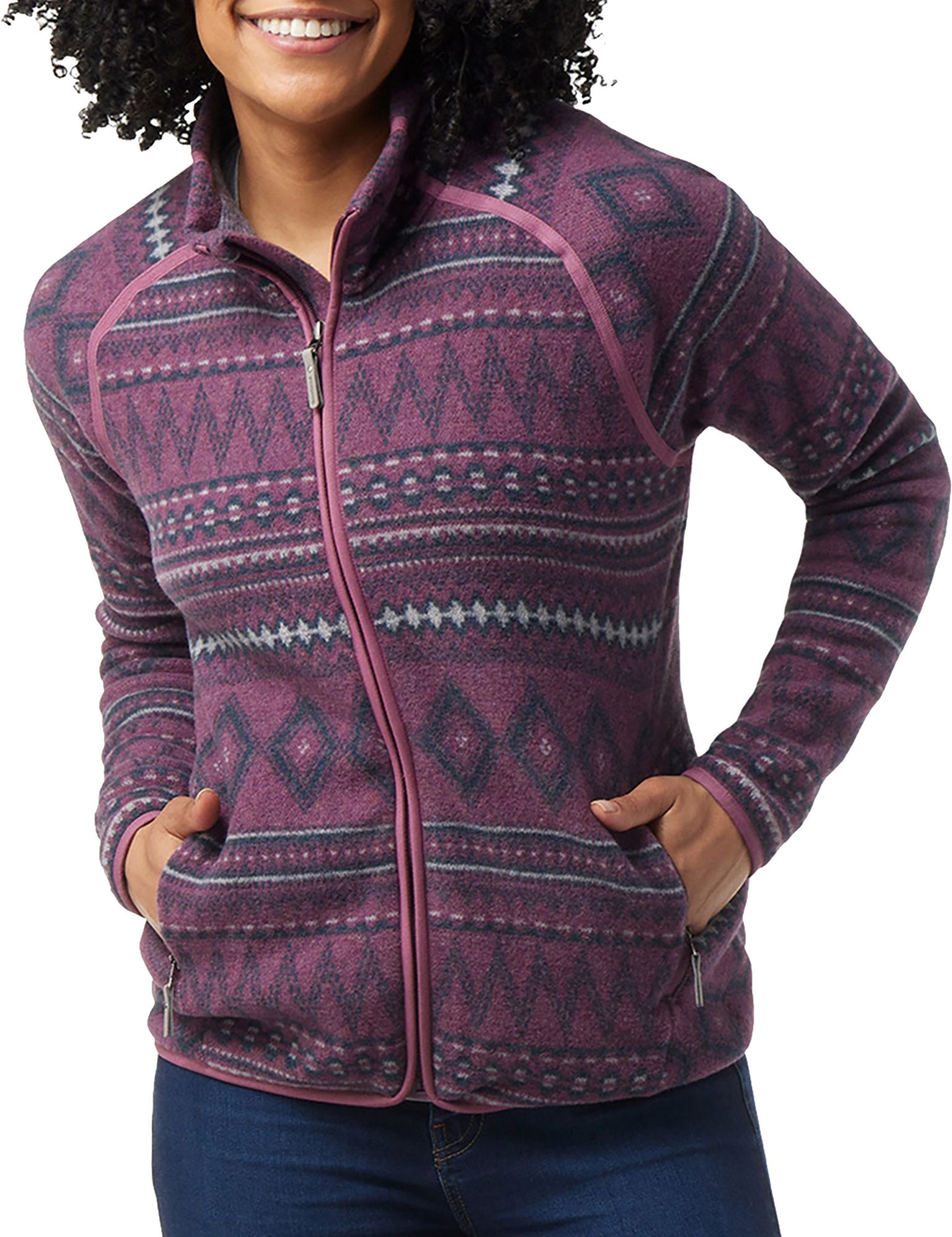 SmartWool Hudson Trail Full Zip Fleece Hooded Sweater - Women's