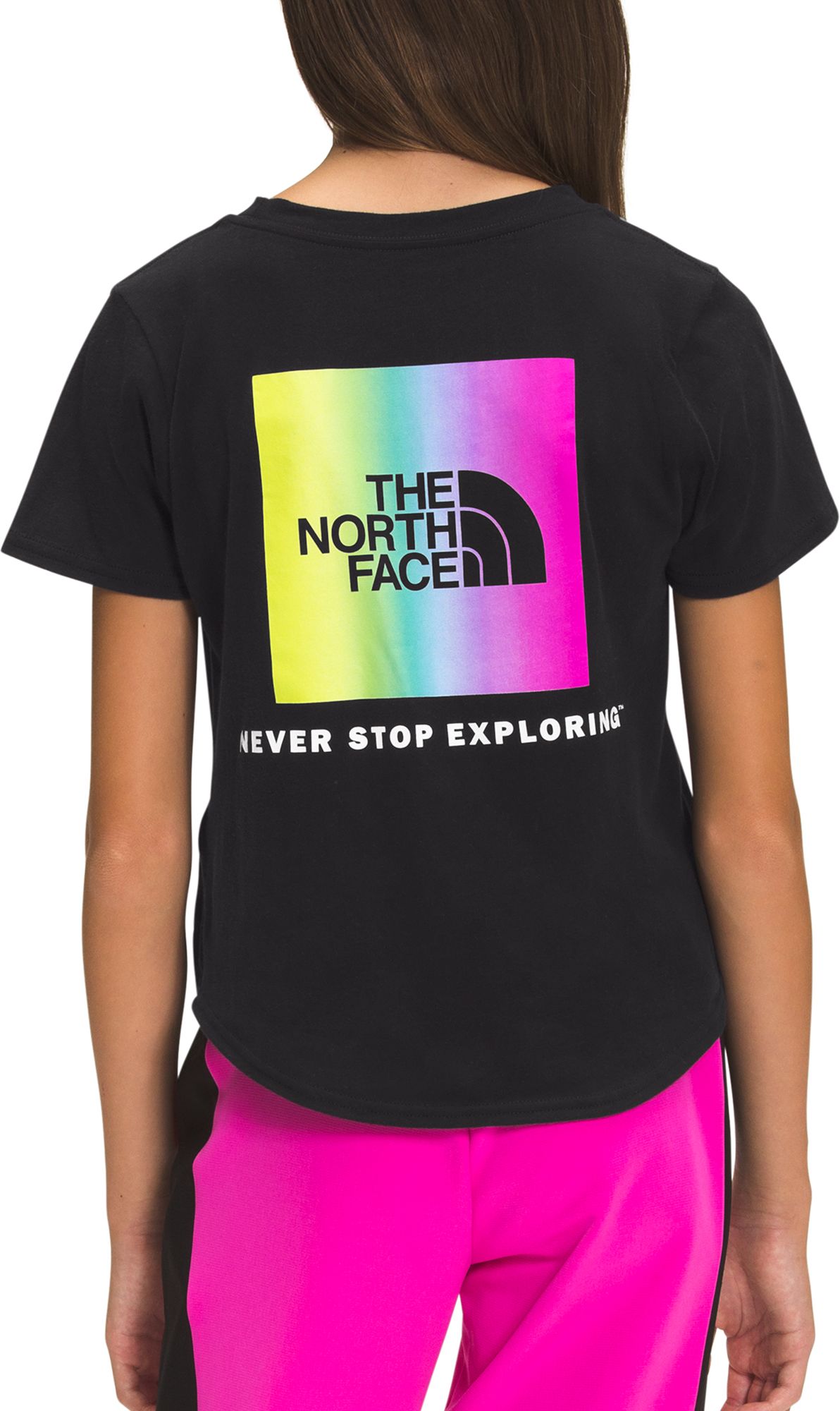The North Face Girls' Graphic T-Shirt, Small, Tnf Black