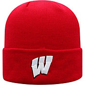 Top of the World Men's Wisconsin Badgers Red Cuff Knit Beanie