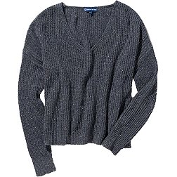 United By Blue Women's Nepped Wool V-Neck Sweater