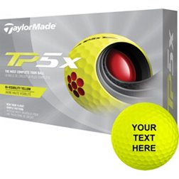 TaylorMade 2021 TP5x Yellow Personalized Golf Balls