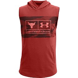 Under Armour Boys' Project Rock Rival Terry Sleeveless Hoodie