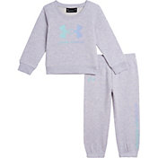Under Armour Infant Girls' Big Logo Crewneck Sweatshirt and Pants Fleece Set