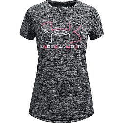 Under Armour Girls' Big Logo Twist Short Sleeve T-Shirt