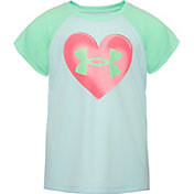 Under Armour Little Girls' Airbrush Heart Graphic T-Shirt