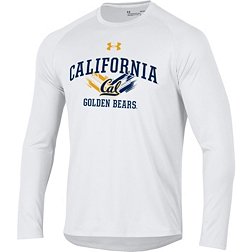 Under Armour Men's Cal Golden Bears White Long Sleeve Tech Performance T-Shirt