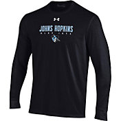 Under Armour Men's Johns Hopkins Blue Jays Black Performance Cotton Long Sleeve T-Shirt