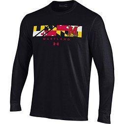 Under Armour Men's Maryland Terrapins Black ‘Maryland Pride' Performance Cotton Long Sleeve T-Shirt