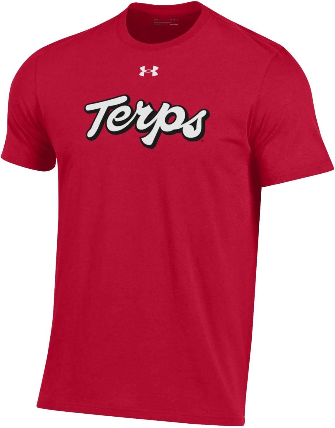 Under Armour Men's Maryland Terrapins Red Performance Cotton T-Shirt