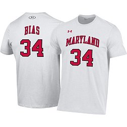 Under Armour Men's Maryland Terrapins Len Bias #34 White Performance T-Shirt