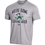 Under Armour Men's Notre Dame Fighting Irish Grey Bi-Blend Performance T-Shirt