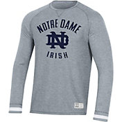 Under Armour Men's Notre Dame Fighting Irish Grey Gameday Thermal Long Sleeve T-Shirt