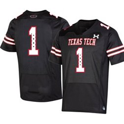 Under Armour Men's Texas Tech Red Raiders #1 Black Replica Football Jersey
