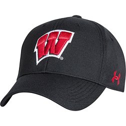 Under Armour Men's Wisconsin Badgers Black Adjustable Hat
