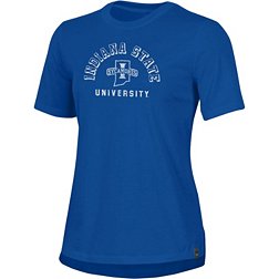 Under Armour Women's Indiana State Sycamores Sycamore Blue Performance Cotton T-Shirt