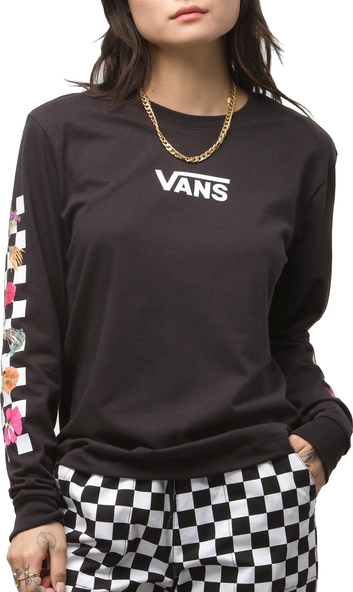 Vans women's long sleeve 2024 shirt