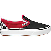 Vans Kids' Grade School Classic Slip-On Check Platform Shoes