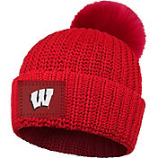 Love Your Melon Wisconsin Badgers Red Pom Knit Beanie