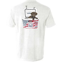 Southern Fried Cotton Men's Americana Dog Short Sleeve Graphic T-Shirt