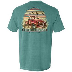 Southern Fried Cotton Men's Southern Truck In Field Graphic T-Shirt